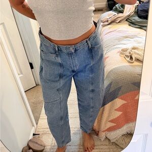 Agolde Light Blue Barrel Boyfriend Jeans